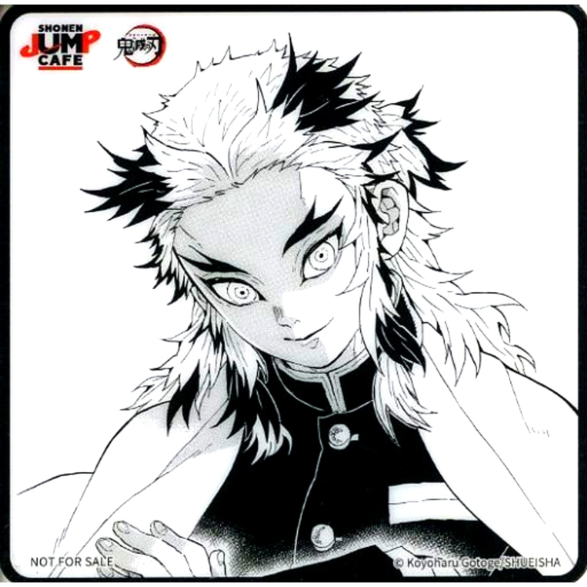 Kyojuro Rengoku Acrylic Coaster Demon Slayer Shanghai Shonen Jump Cafe Menu Order Bonus [USED]