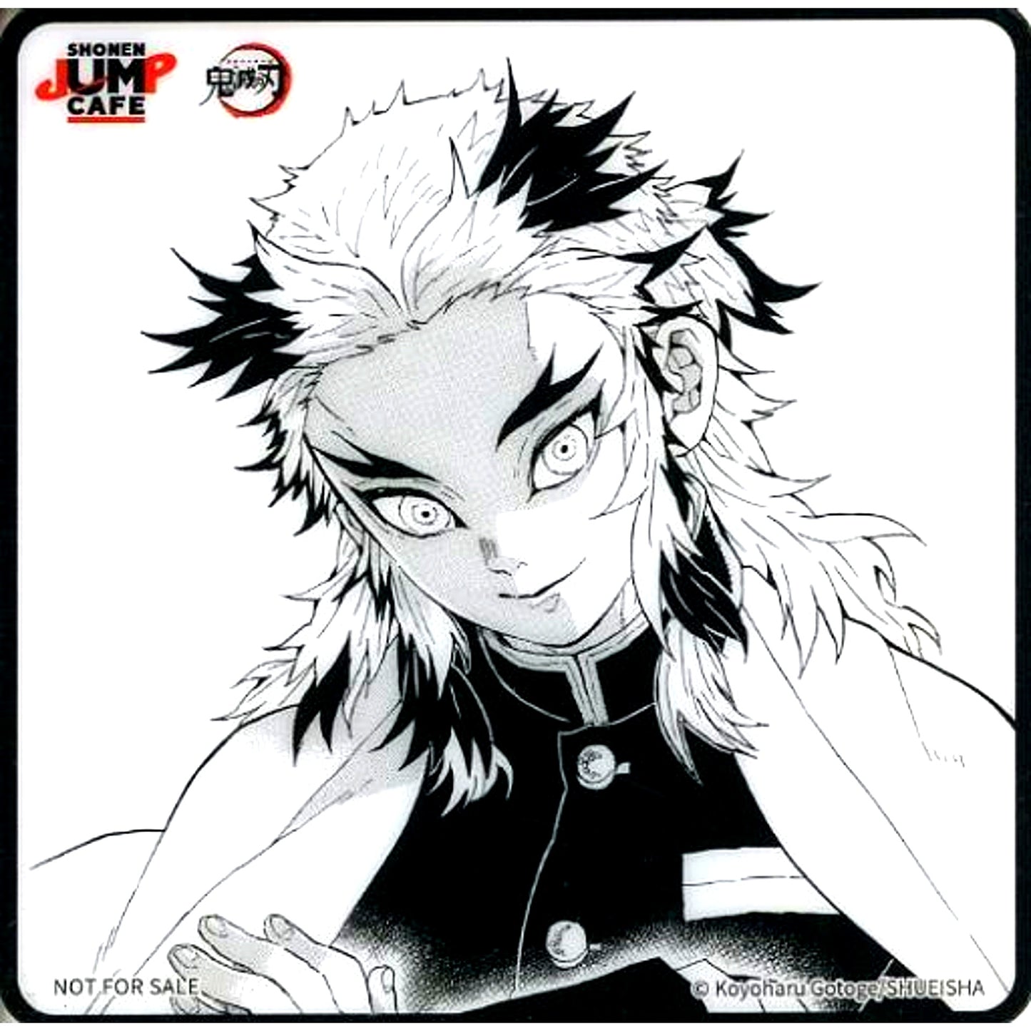 Kyojuro Rengoku Acrylic Coaster Demon Slayer Shanghai Shonen Jump Cafe Menu Order Bonus [USED]
