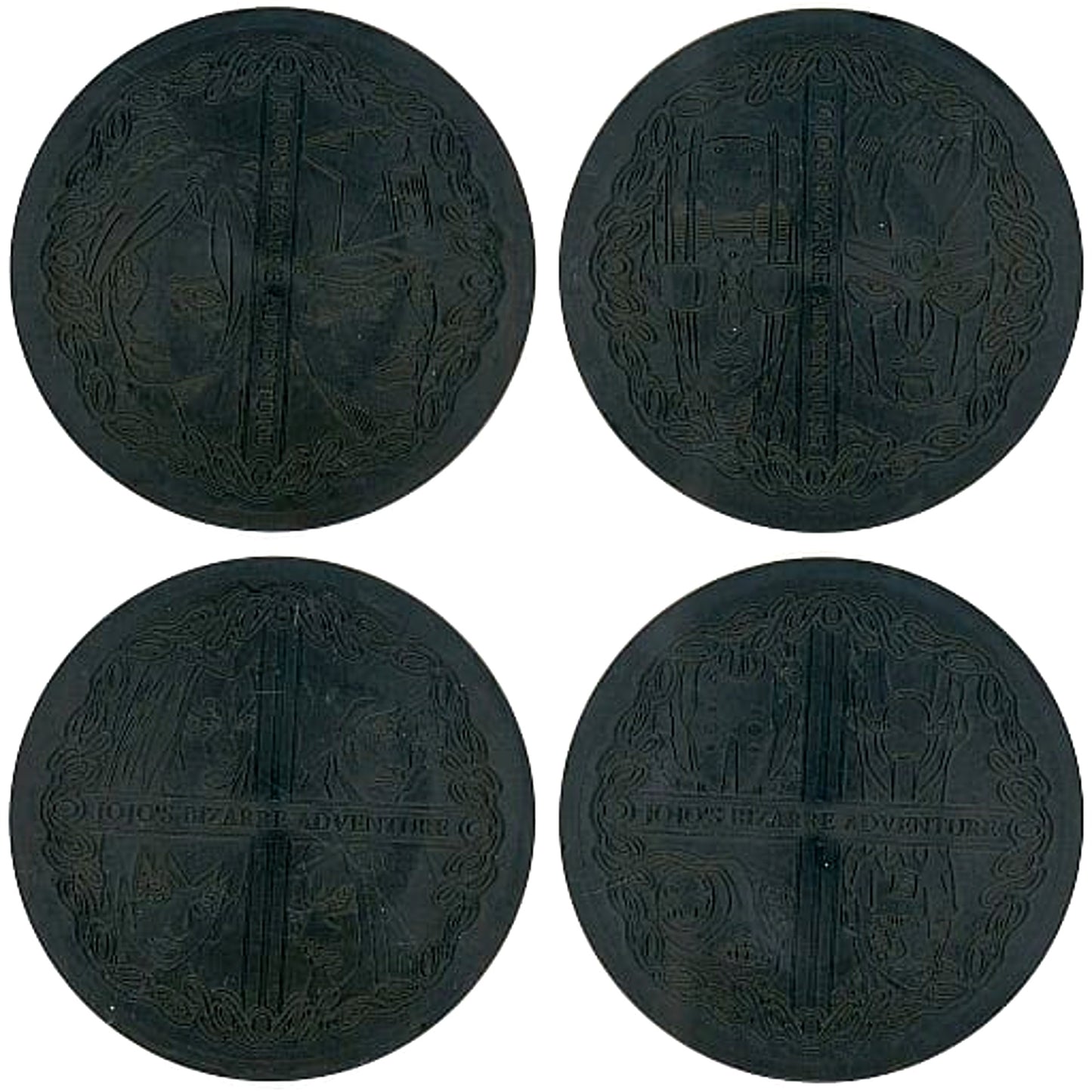 JoJo's Bizarre Adventure Part 6: Stone Ocean Stone Free & Others All 4 Types Set Ichiban Kuji Stand's Assemble Coaster Prize G [USED]