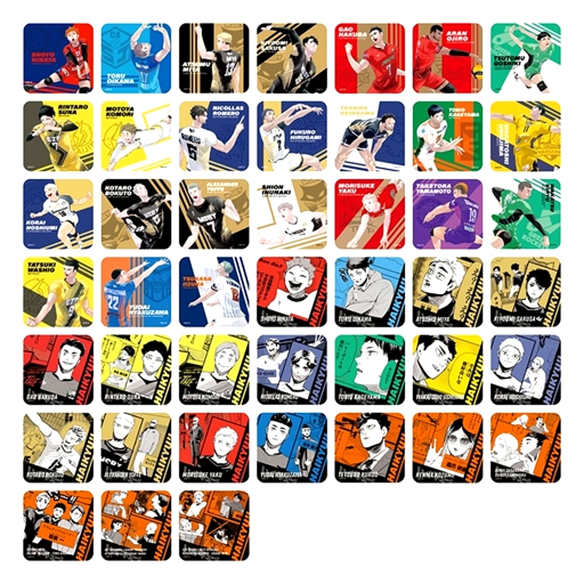 Set of 45 Haikyu!! Art Coaster V League Ver. [USED]