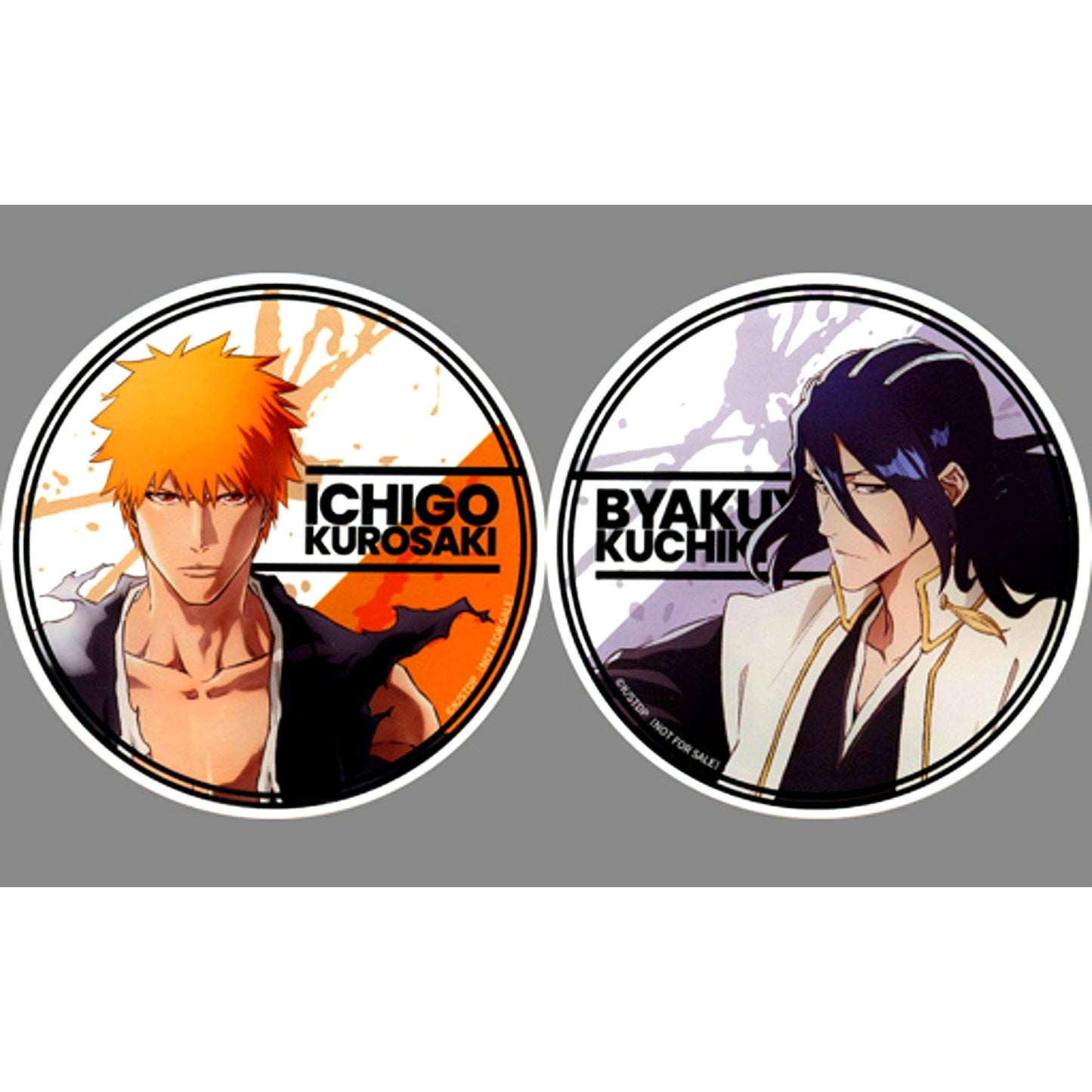Set of 2 Ichigo Kurosaki and Byakuya Kuchiki BLEACH Thousand-Year Blood War I Fully Limited Production Edition Blu-ray DVD Animate Purchase Bonus Acrylic Coaster [USED]