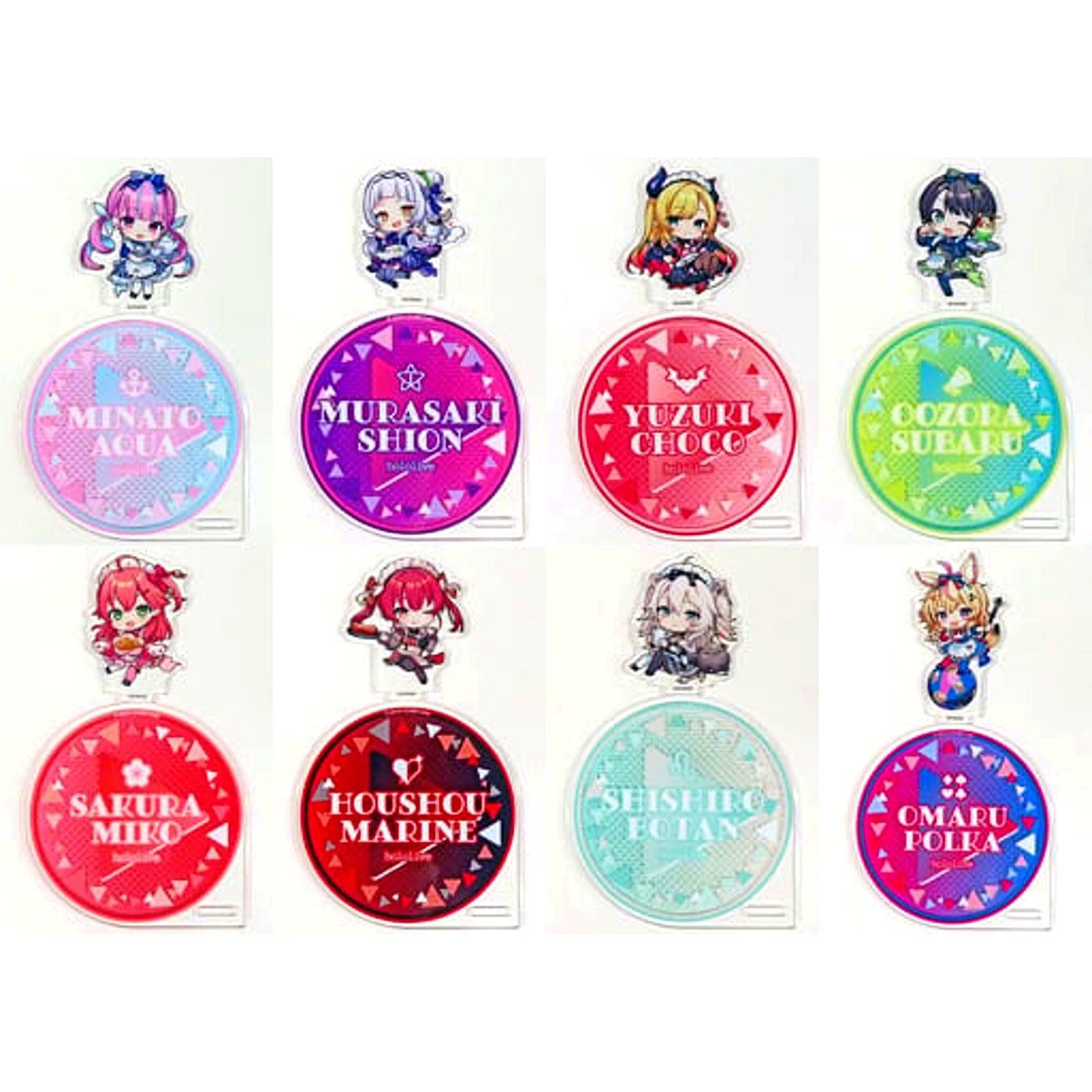 Set of 8 Acrylic Stand Coaster Hololive Holo Cooking Kuji Holotto Cafeteria Acrylic Stand Coaster Prize [USED]