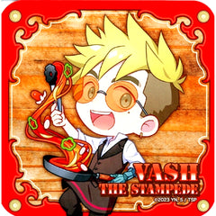 Vash the Stampede Deformed Coaster Trigun Stampede x Chugai Grace Cafe First Half Food & Drink Menu Order Bonus [USED]