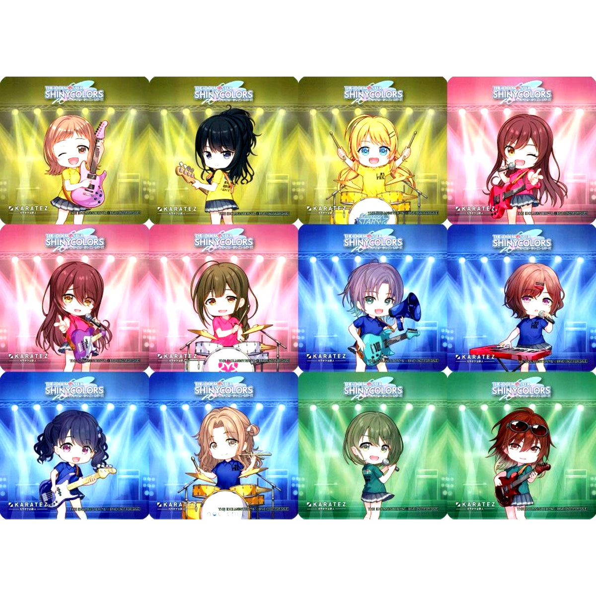 Set of 12 Abox THE IDOLMASTER SHINY COLORS x Karaoke no Tetsujin Tetsujin Fes. 2023 Drink Menu Tetsujin Fes. Set Order Bonus Original Coaster [USED]