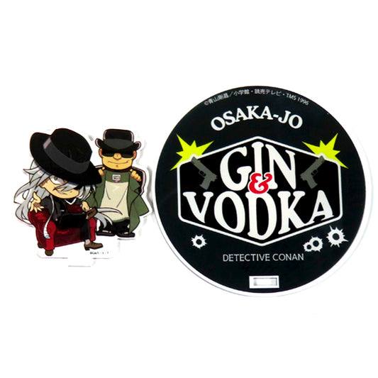 Gin and Vodka Retro Department Store Souvenir Acrylic Stand Coaster Detective Conan Osaka Castle Honjin Special Shop 2023 [USED]