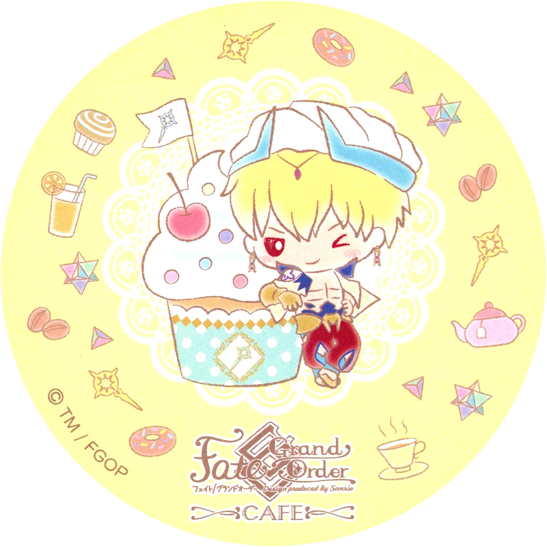 Caster Gilgamesh Fate/Grand Order Design produced by Sanrio Vol.3 Target Product Purchase Bonus Original Coaster [USED]