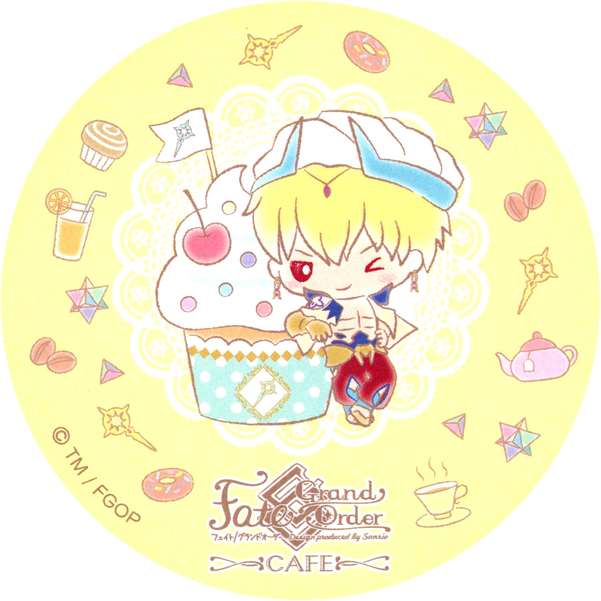 Caster Gilgamesh Fate/Grand Order Design produced by Sanrio Vol.3 Target Product Purchase Bonus Original Coaster [USED]