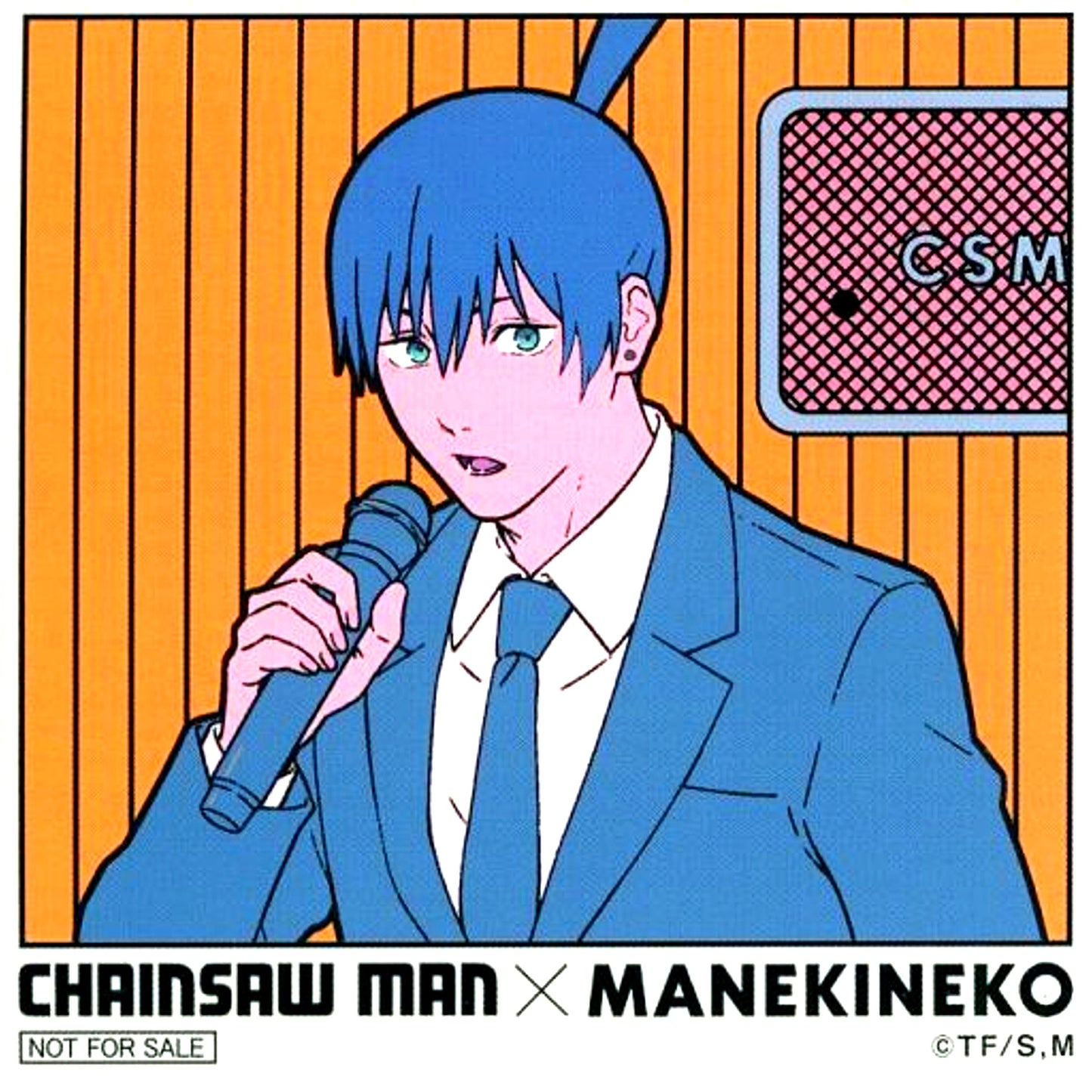 Aki Hayakawa Chainsaw Man x Karaoke Manekineko Original Coaster Collab Drink Bonus [USED]