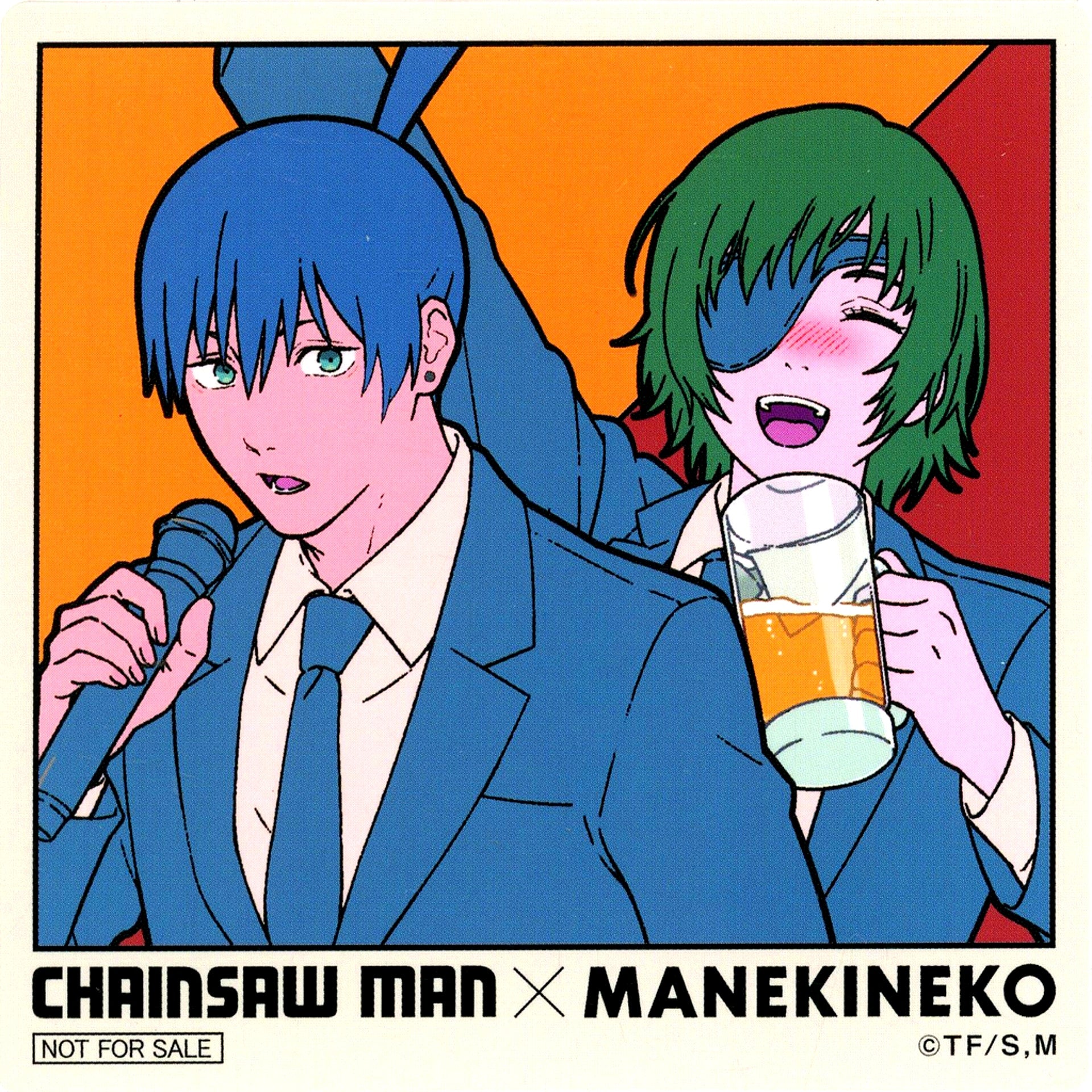 Aki Hayakawa Himeno Chainsaw Man x Karaoke Manekineko Original Coaster Collab Drink Bonus [USED]