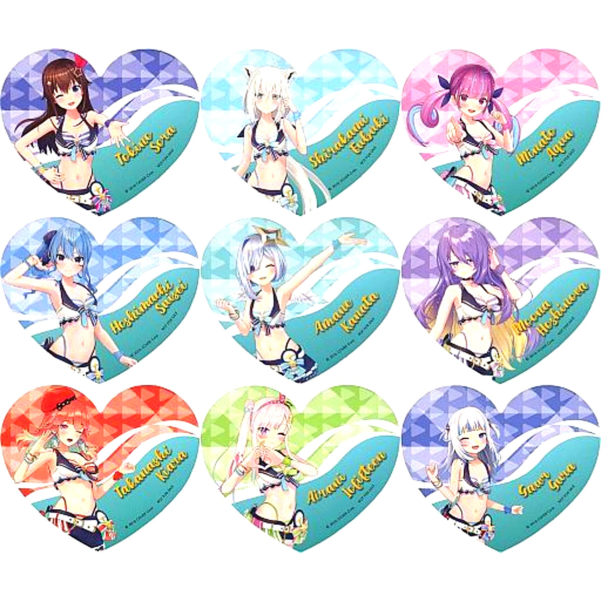 Set of 9 Coaster Virtual YouTuber Hololive Hololive Summer 2023 in Marui Eligible Product Purchase Bonus [USED]