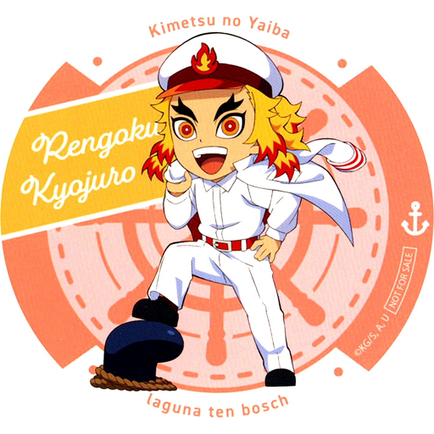 Kyojuro Rengoku Demon Slayer 3D Emaki in Lagunasia Collabo Food Order Bonus Coaster [USED]
