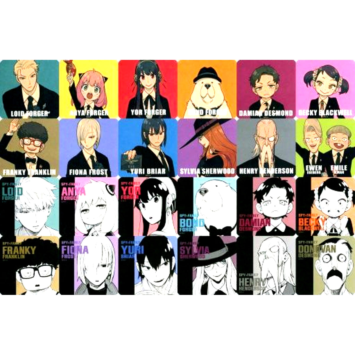 Set of 24 SPY x FAMILY Exhibition Art Coaster [USED]