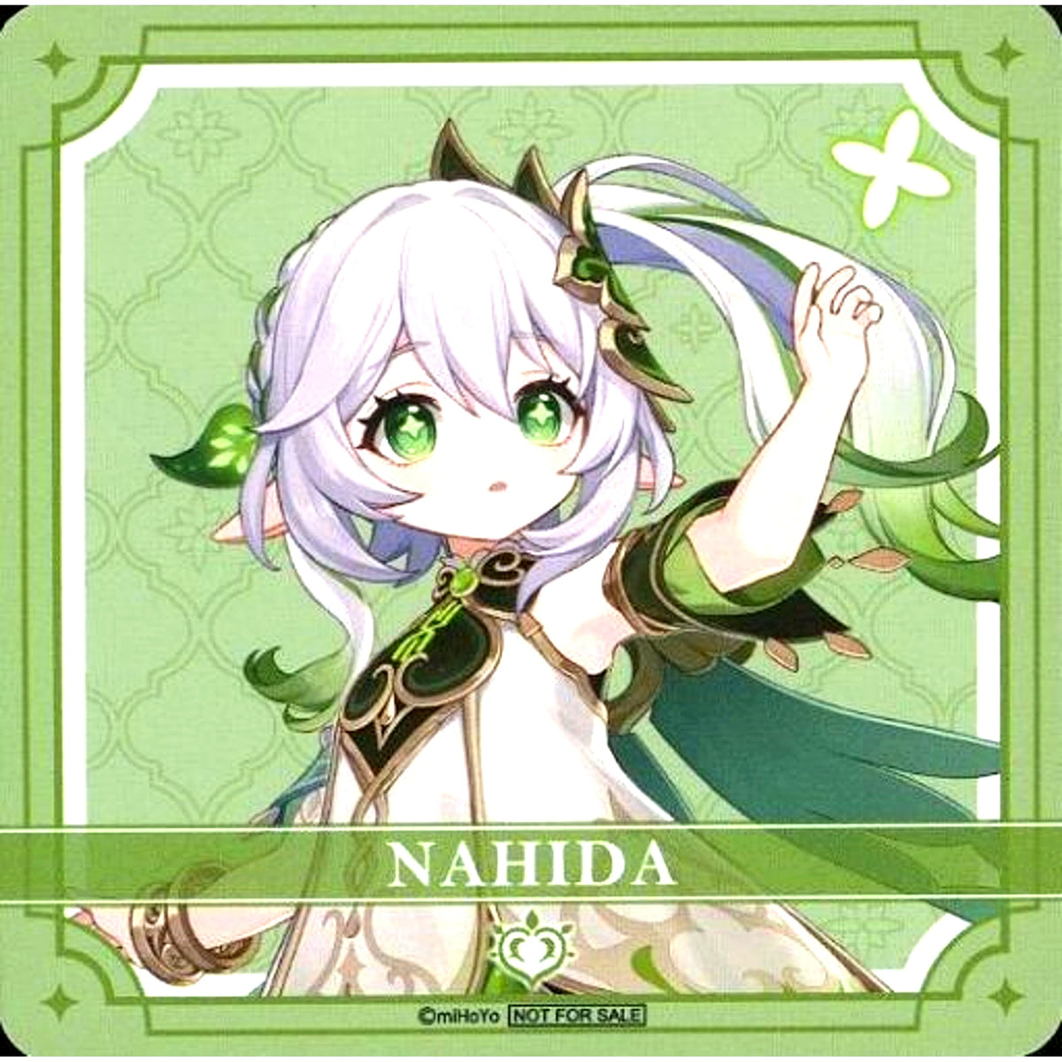 Nahida Genshin Novelty Coaster GiGO Campaign A Blooming Moment A Colorful Party Genshin Yaki Vol. 3 Drink Order Bonus [USED]