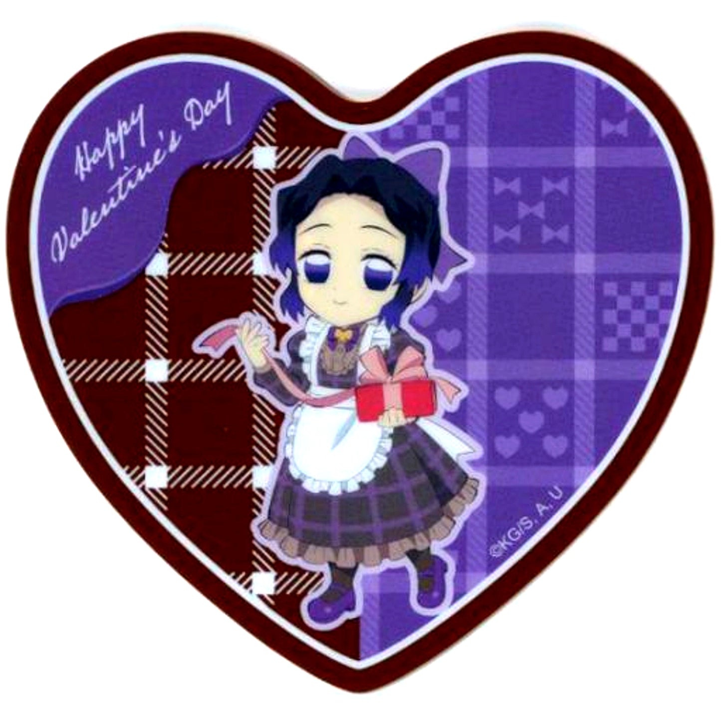 Shinobu Kocho Demon Slayer x ufotable Cafe x Machi Asobi CAFE Valentine Event 2023 Random Heart Shaped Acrylic Coaster [USED]