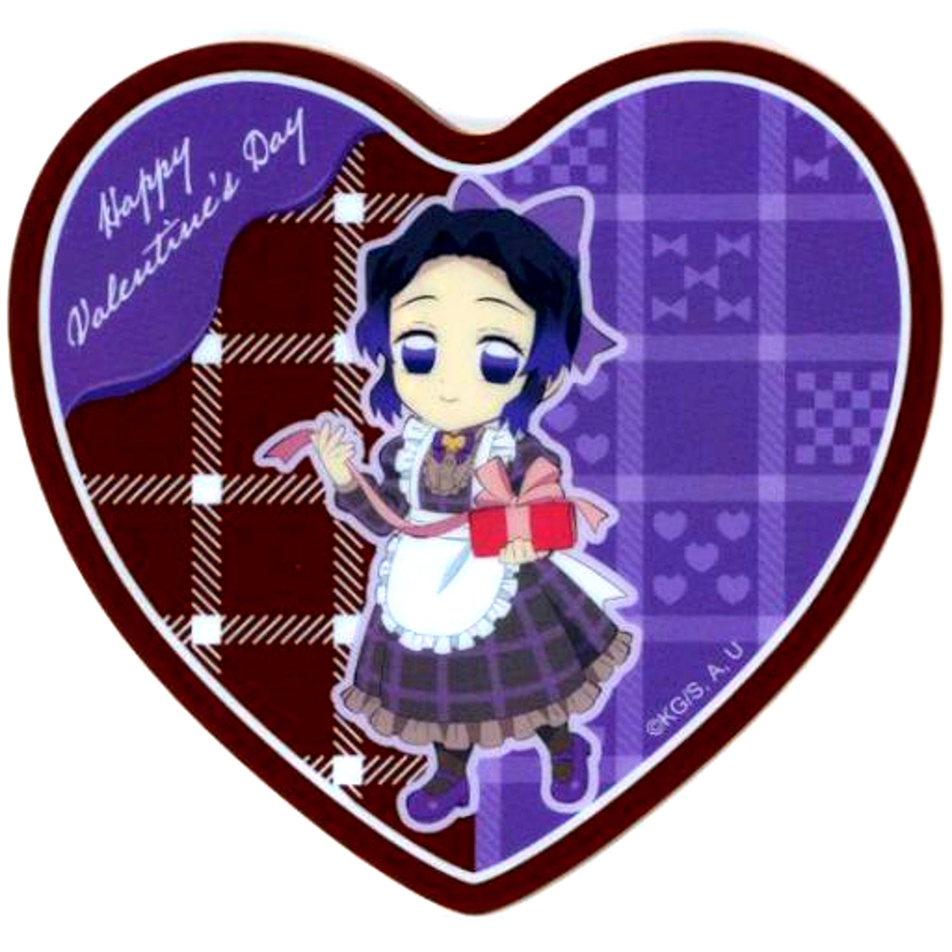 Shinobu Kocho Demon Slayer x ufotable Cafe x Machi Asobi CAFE Valentine Event 2023 Random Heart Shaped Acrylic Coaster [USED]
