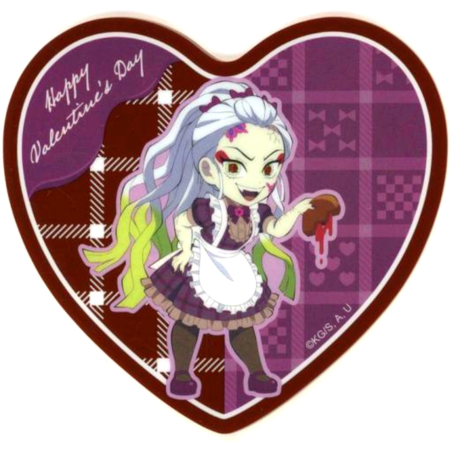 Daki Demon Slayer x ufotable Cafe x Machi Asobi CAFE Valentine Event 2023 Random Heart Shaped Acrylic Coaster [USED]