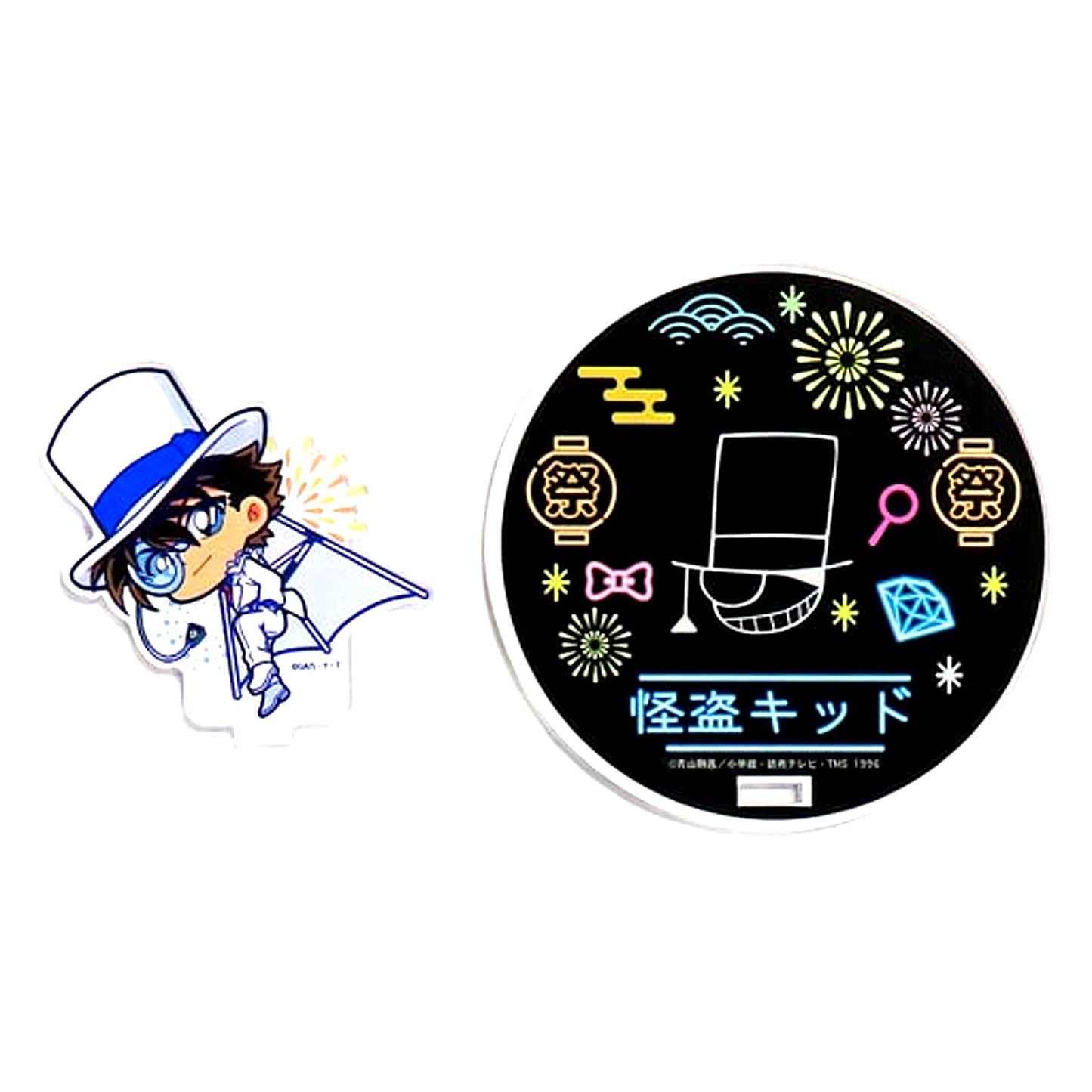 Kaito Kid Acrylic Stand Coaster Detective Conan Miraiza Osaka Castle [USED]