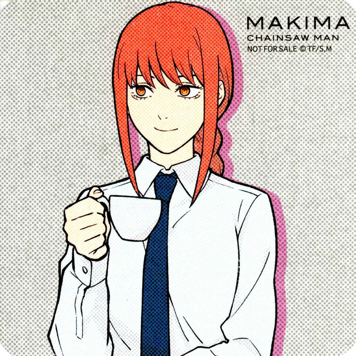 Makima Life Size Chainsaw Man and SWEETS PARADISE Original Coaster Collab Menu Bonus [USED]