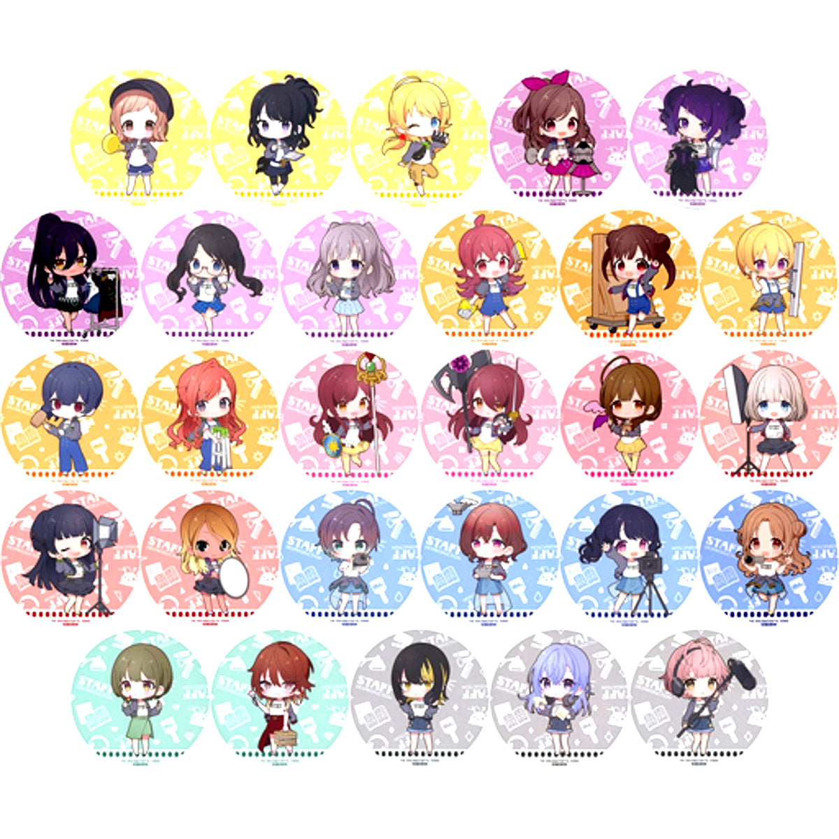 Set of 28 THE IDOLMASTER SHINY COLORS x animatecafe Collab Menu Order Bonus Random Coaster [USED]