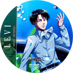 Levi Ackerman Original Coaster Attack on Titan x Kawasui Kawasaki Aquarium Investigate the Waterside Where Titans Lurk Collab Menu Order Bonus [USED]