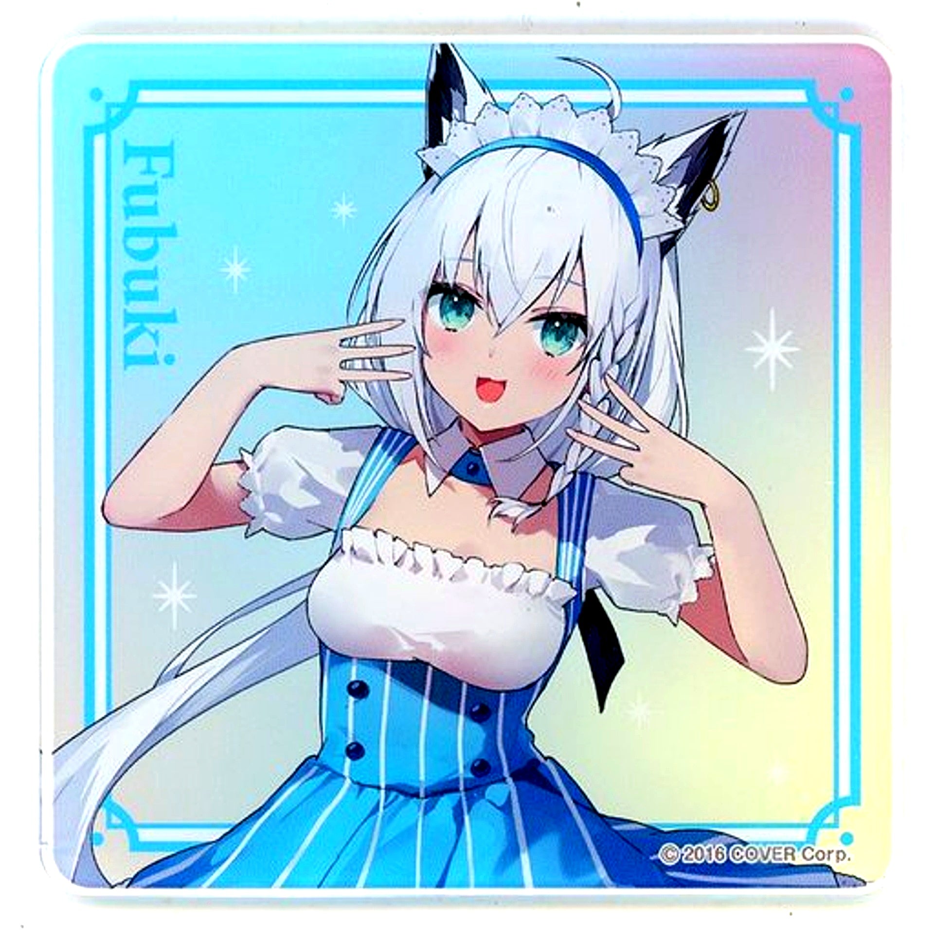 Shirakami Fubuki Lawson Maid Outfit Acrylic Coaster Virtual YouTuber Hololive x Lawson [USED]