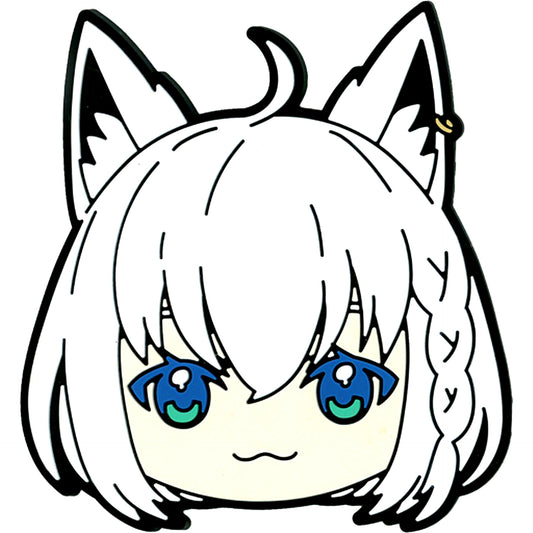 Shirakami Fubuki Face Rubber Coaster Prize hololive Kuji Holo Life Face Rubber Coaster [USED]