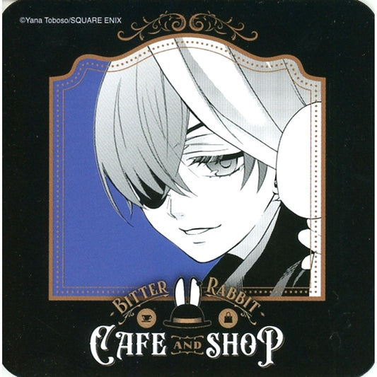 Ciel Phantomhive Side UP Original Coaster Black Butler Black Label Bitter Rabbit CAFE AND SHOP Second Half Menu Order Bonus [USED]