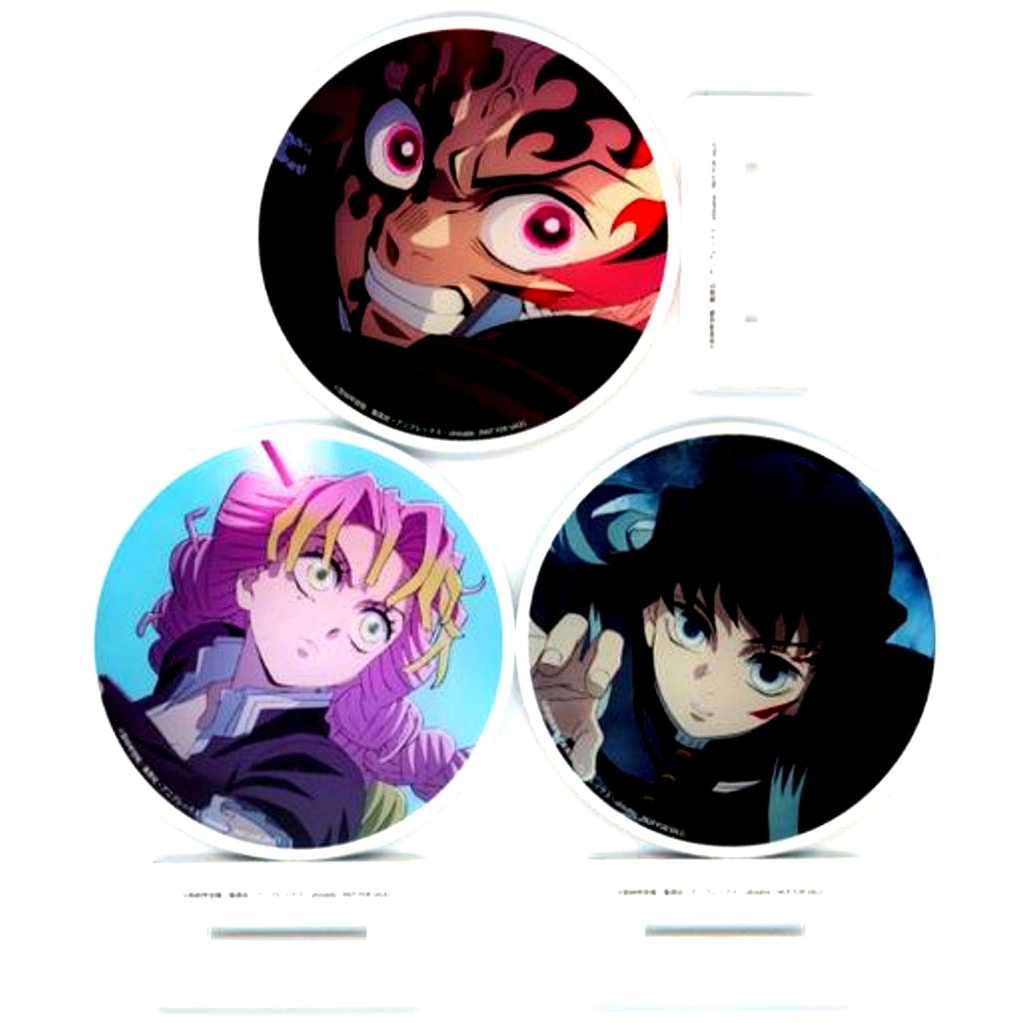 Group Set of 3 Acrylic Coasters with Stand Blu-ray DVD Demon Slayer Swordsmith Village Arc Fully Limited Production Edition animate All Volumes Purchase Bonus [USED]