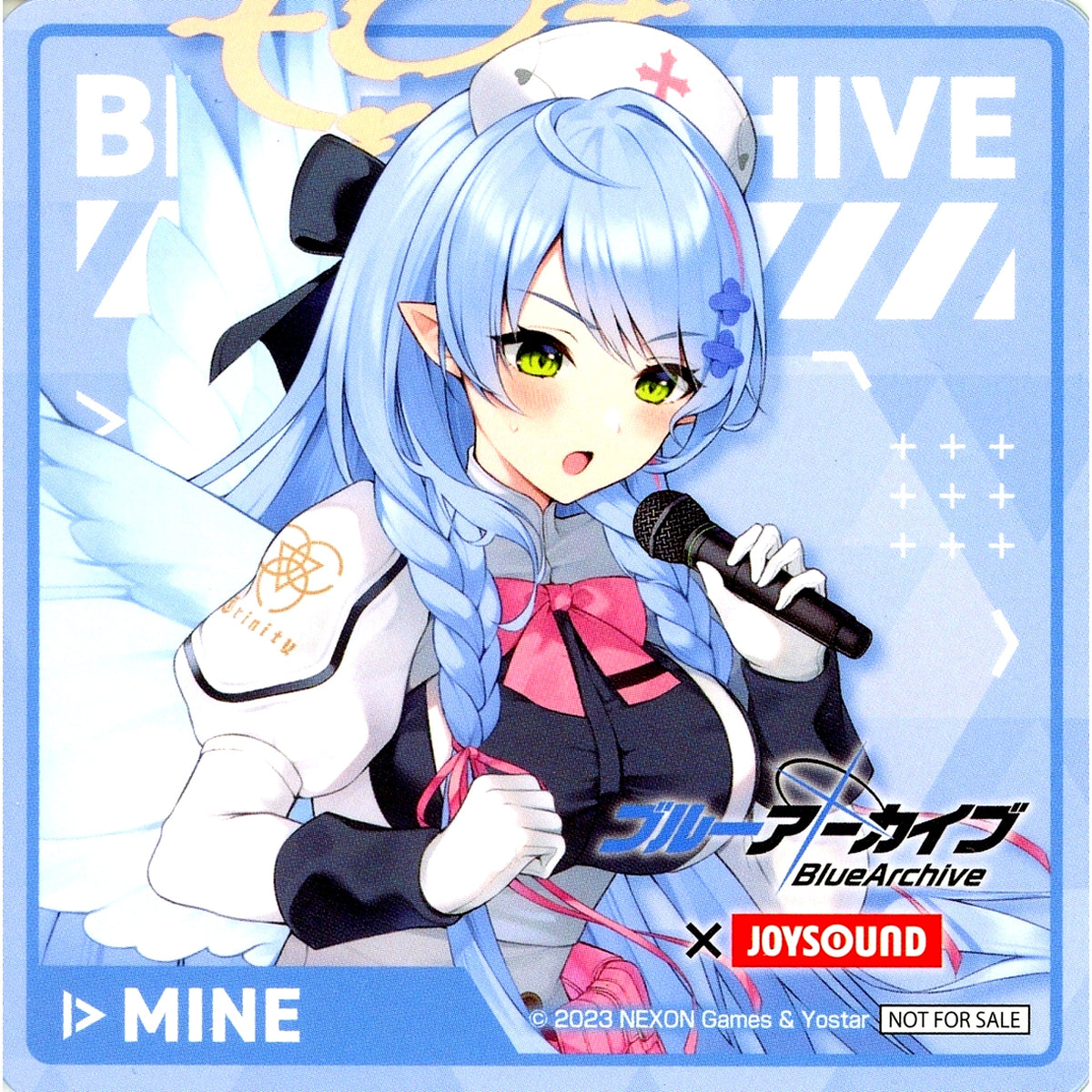 Mine Aomori Original Coaster Blue Archive x JOYSOUND Directly Managed Store Collabo Campaign Drink Menu Order Bonus [USED]