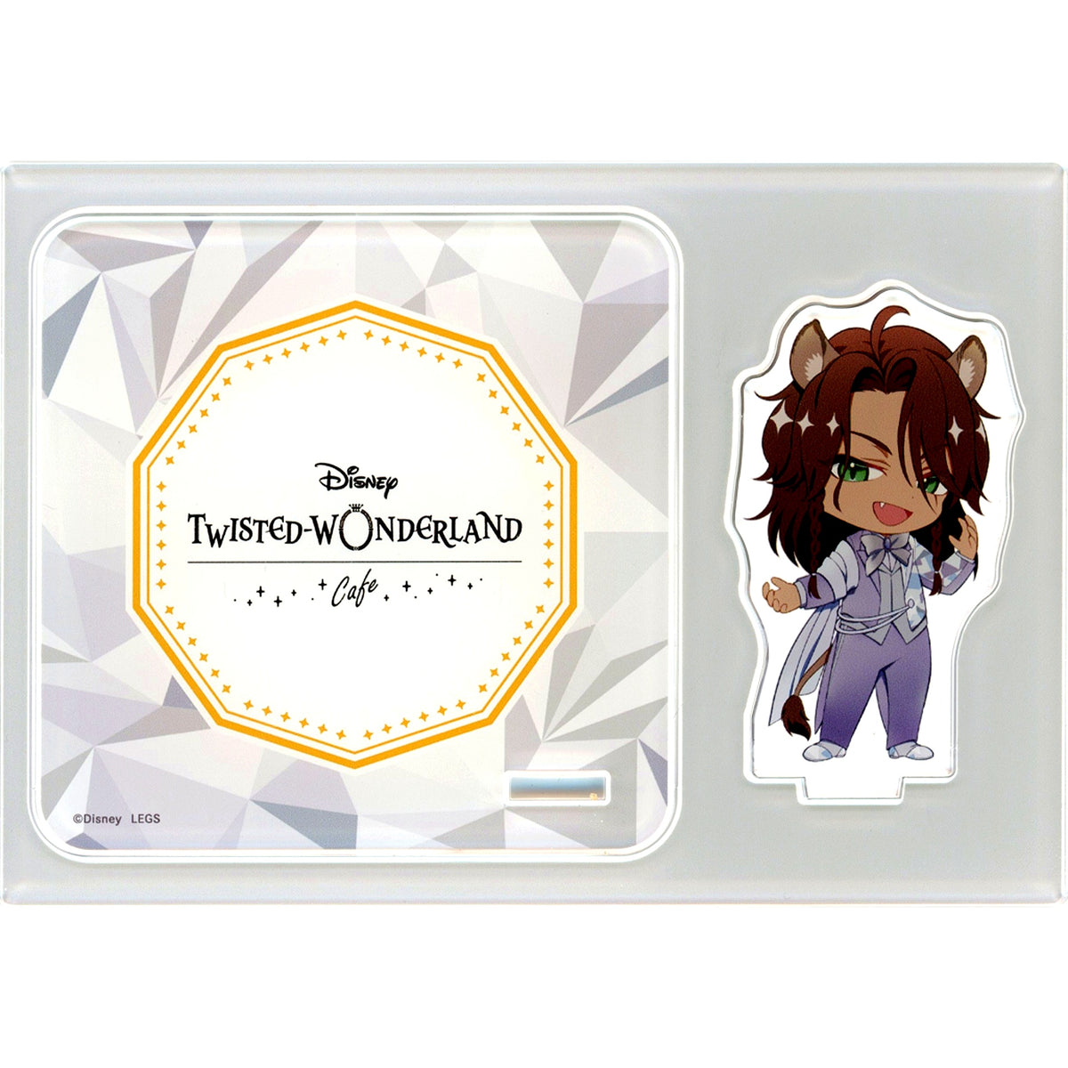 Leona Kingscholar Disney Twisted Wonderland Acrylic Stand Coaster Savanaclaw Dorm OH MY CAFE 2023 Drink Menu Paid Bonus [USED]
