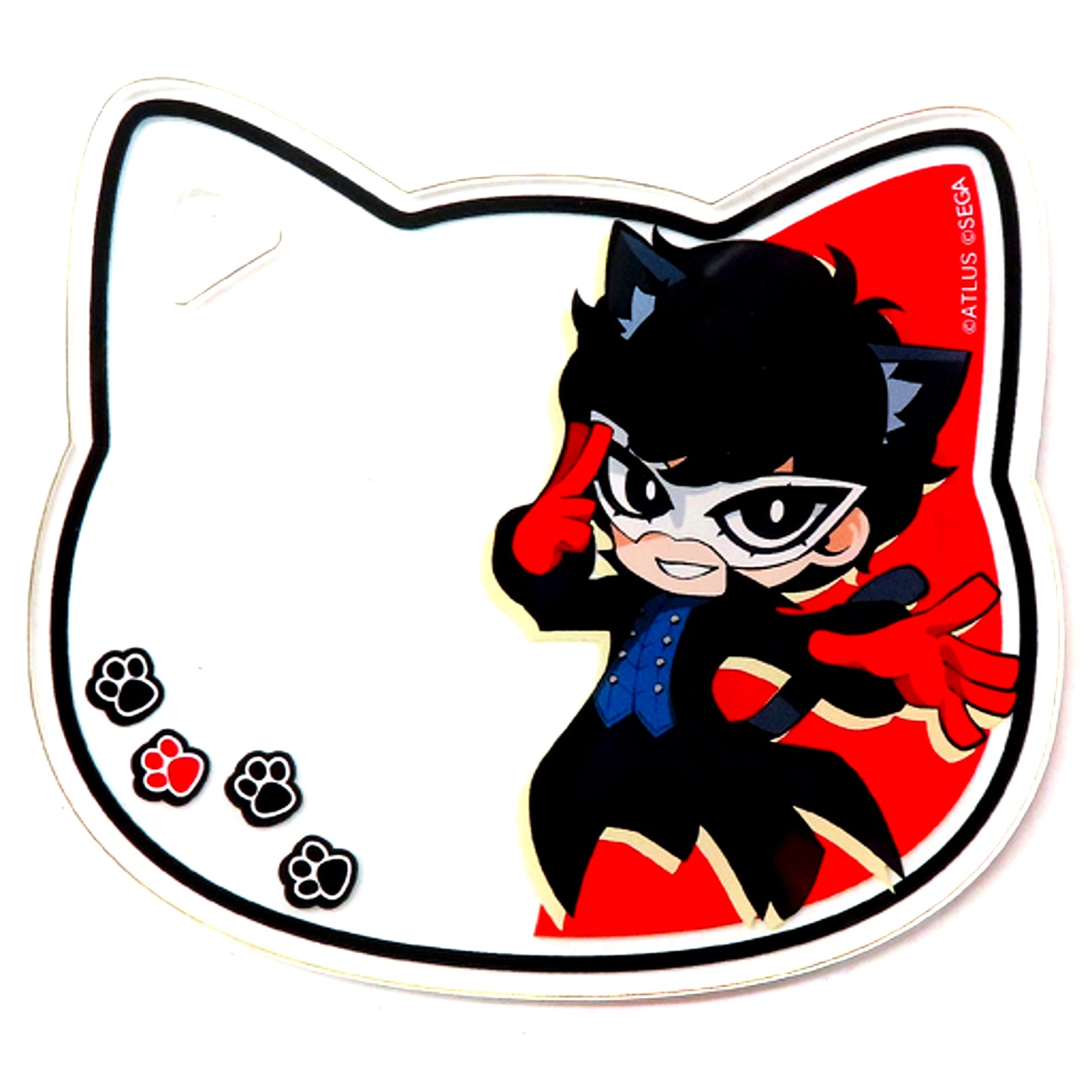 Protagonist Illustration Persona 5 Tactica in NAMJATOWN Soft Drink with Cat Shaped Acrylic Coaster Order Bonus Cat Shaped Acrylic Coaster [USED]