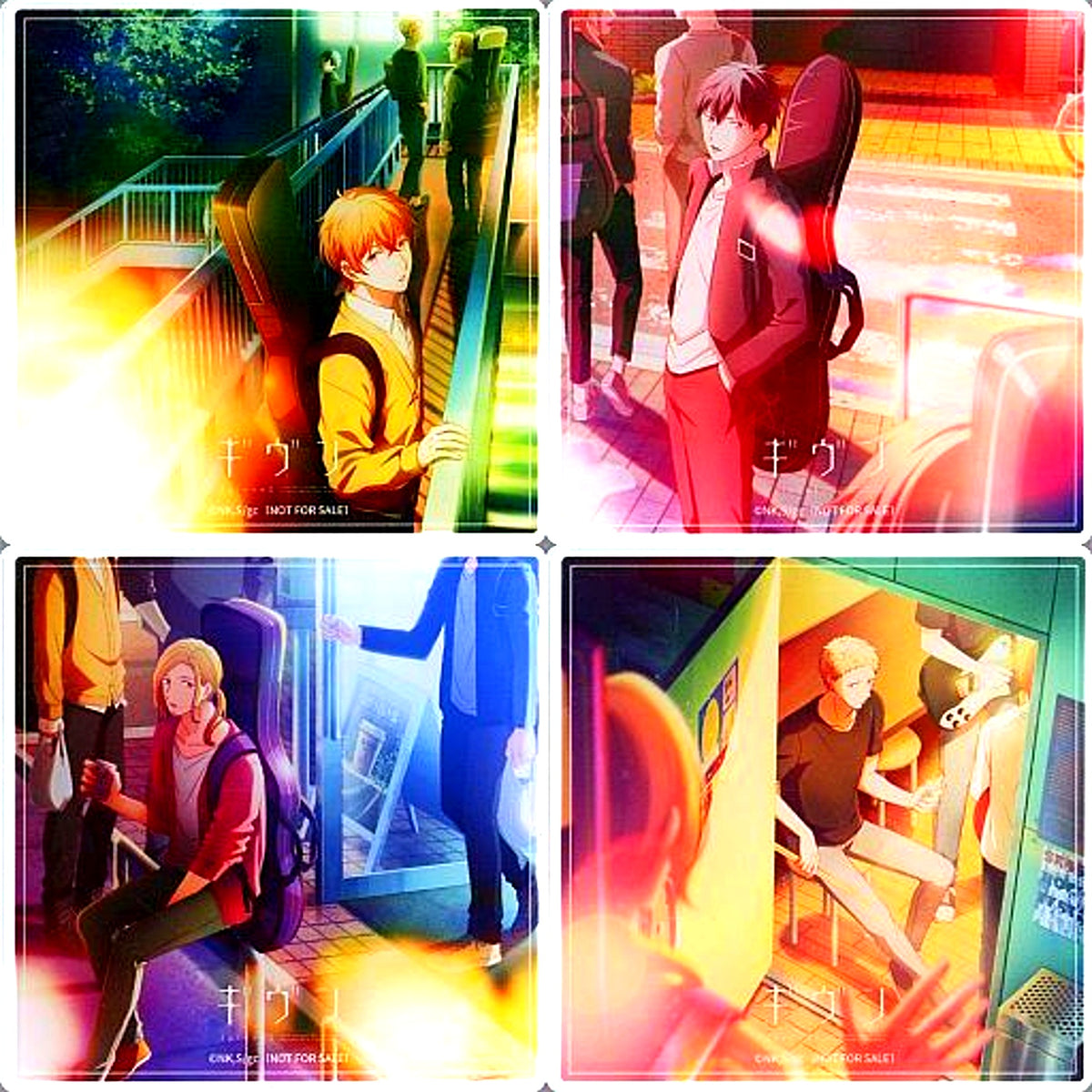 All Characters Square Acrylic Coaster Set of 4 Given Blu-ray BOX Animate Purchase Bonus [USED]
