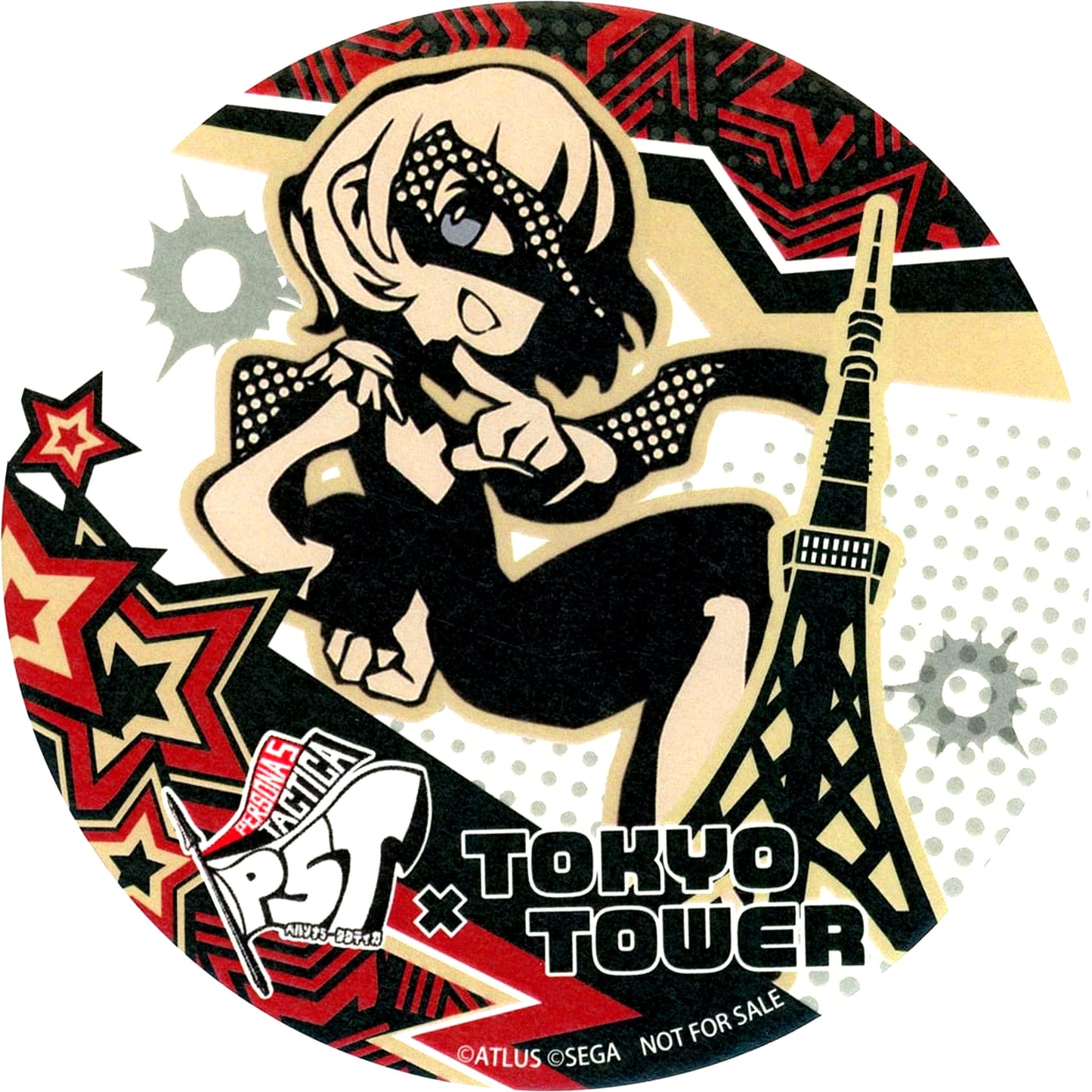 Crow Goro Akechi Persona 5 Tactica x RED TOKYO TOWER Collab Drink Order Bonus Coaster [USED]