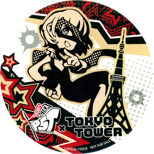 Crow Goro Akechi Persona 5 Tactica x RED TOKYO TOWER Collab Drink Order Bonus Coaster [USED]