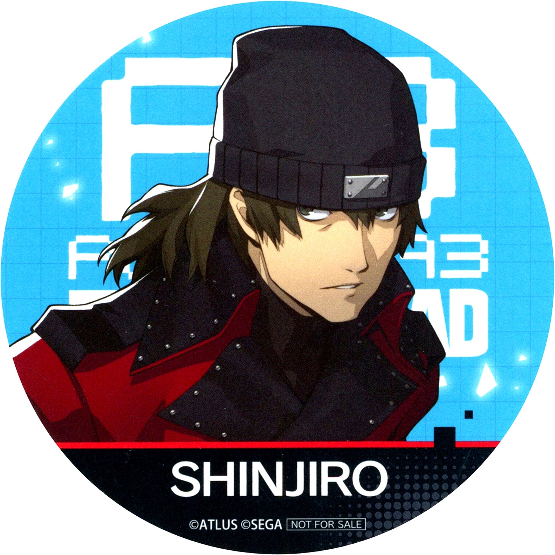 Shinjiro Aragaki GiGO no Taiyaki x Persona 3 Reload Persona 3 Reload Yaki Drink with Novelty Order Bonus Novelty Coaster [USED]