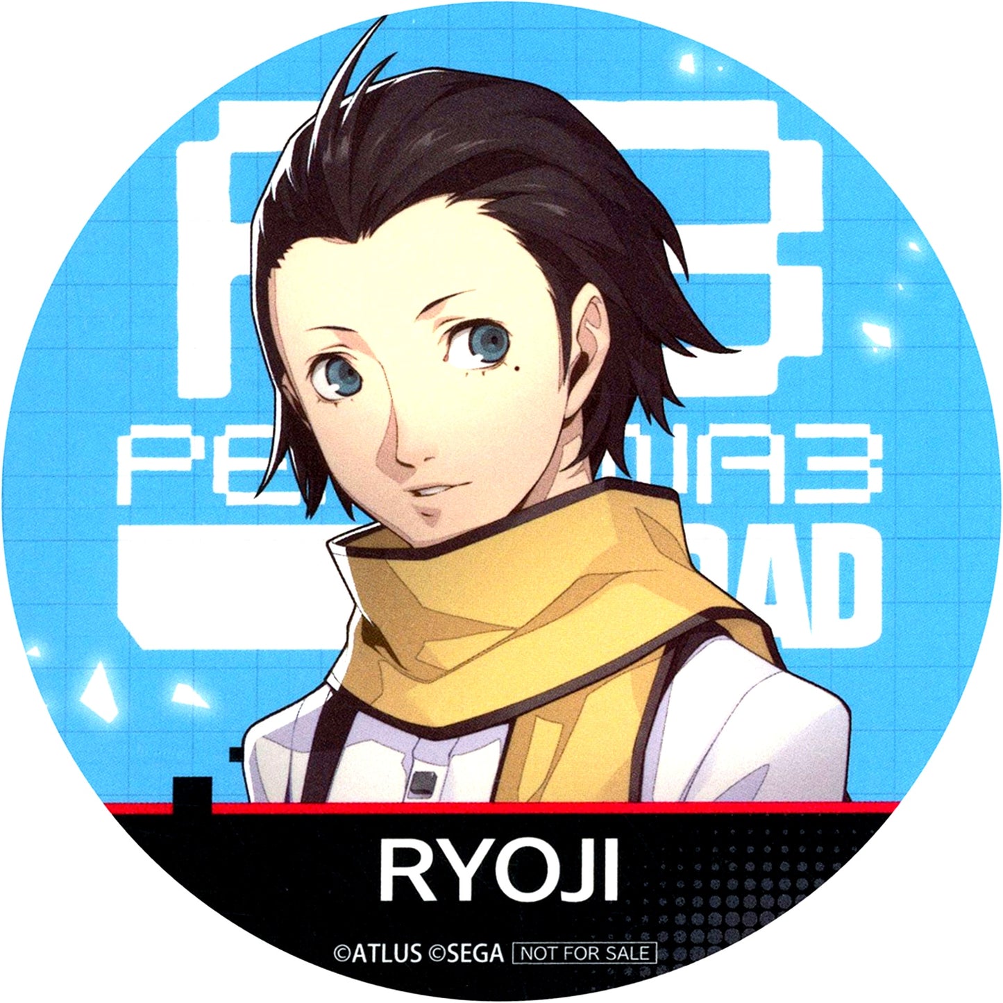 Ryoji Mochizuki GiGO no Taiyaki x Persona 3 Reload Persona 3 Reload Yaki Drink with Novelty Order Bonus Novelty Coaster [USED]