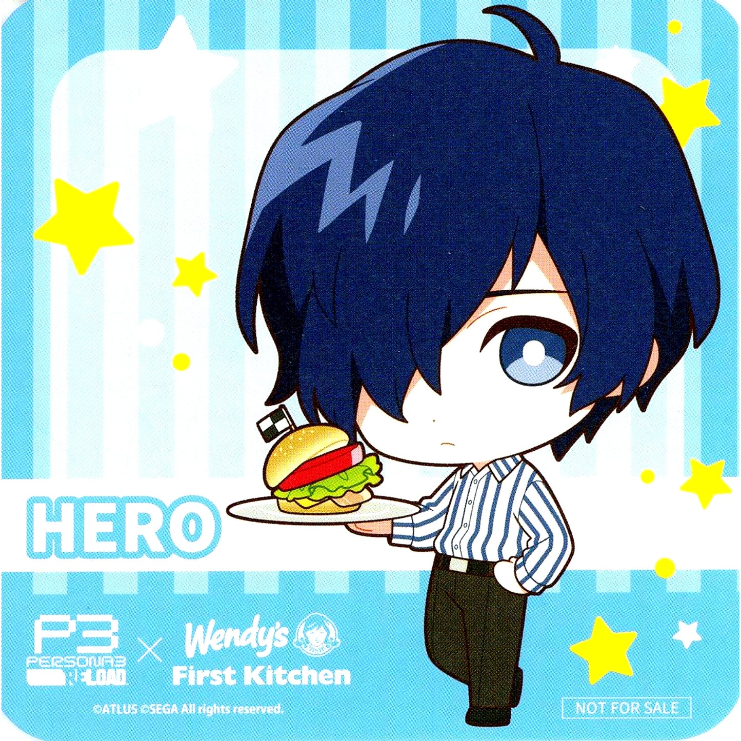 Protagonist Persona 3 Reload x Wendy's First Kitchen Collab Menu Order Bonus Original Coaster [USED]