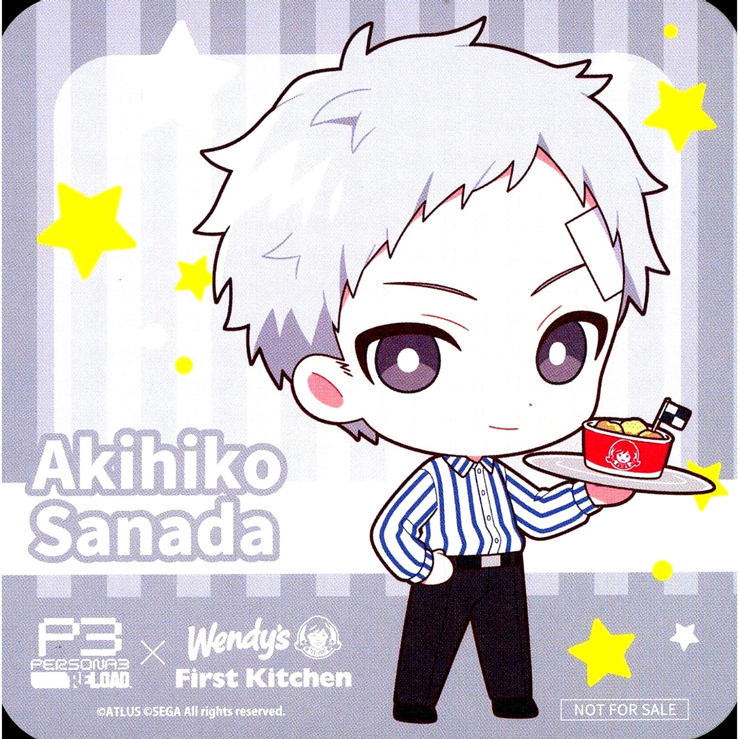 Akihiko Sanada Persona 3 Reload x Wendy's First Kitchen Collab Menu Order Bonus Original Coaster [USED]