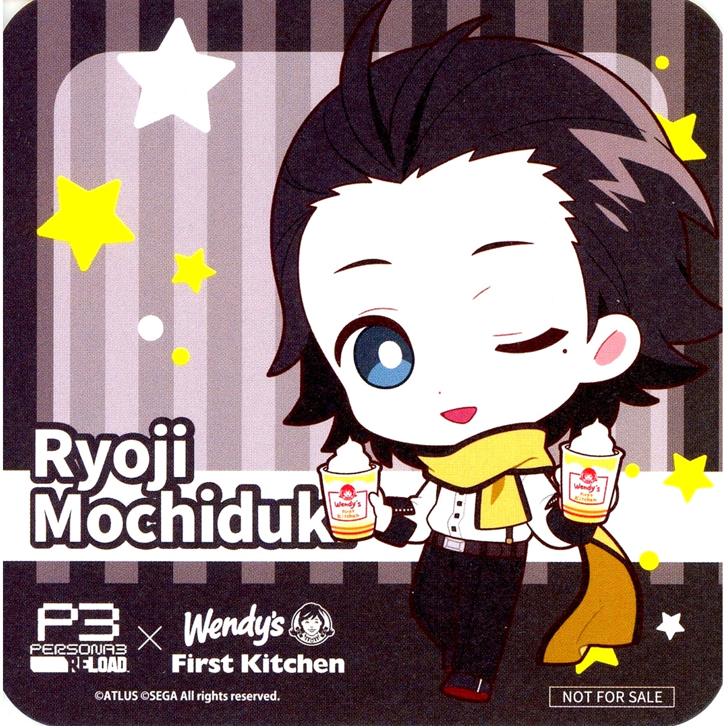 Ryoji Mochizuki Persona 3 Reload x Wendy's First Kitchen Collab Menu Order Bonus Original Coaster [USED]