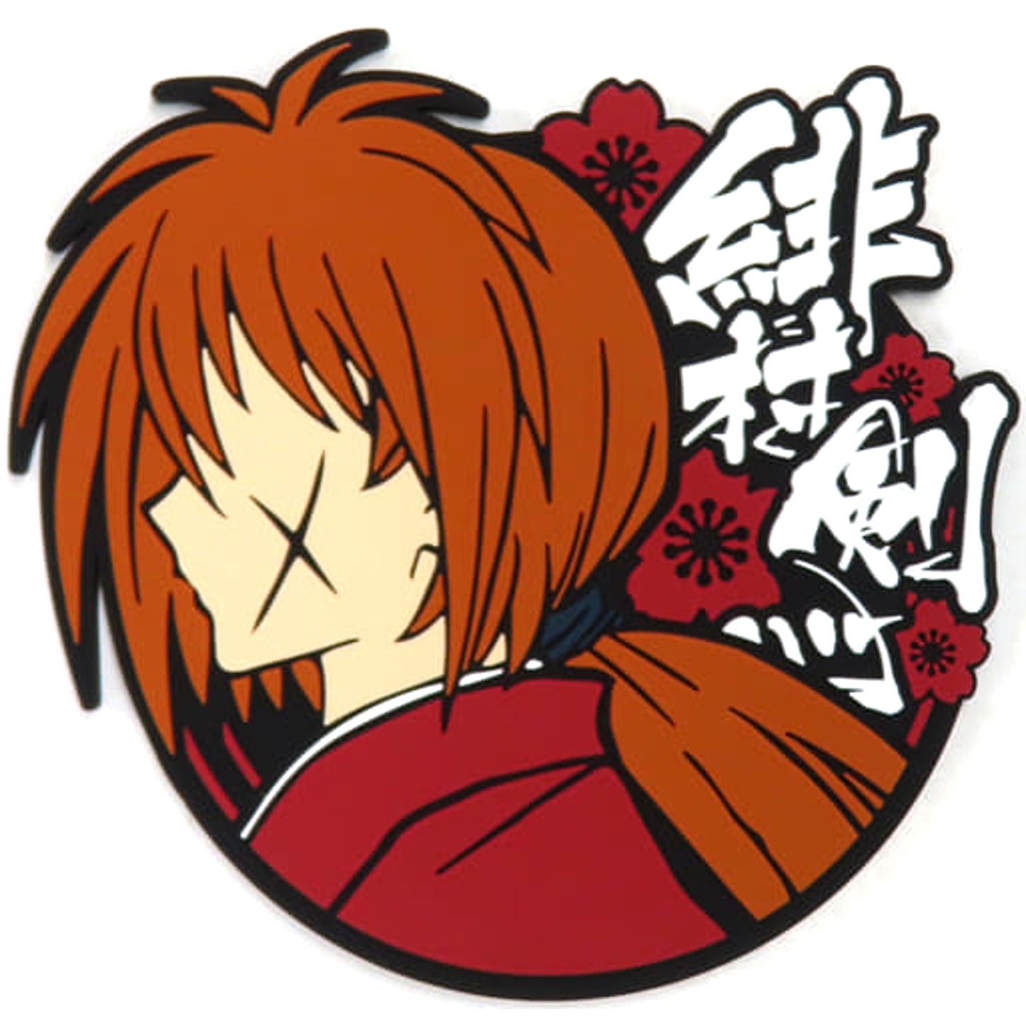 Rurouni Kenshin: Meiji Kenkaku Romantan Kenshin Himura Die Cut Ichiban Kuji Rubber Coaster Prize H [USED]
