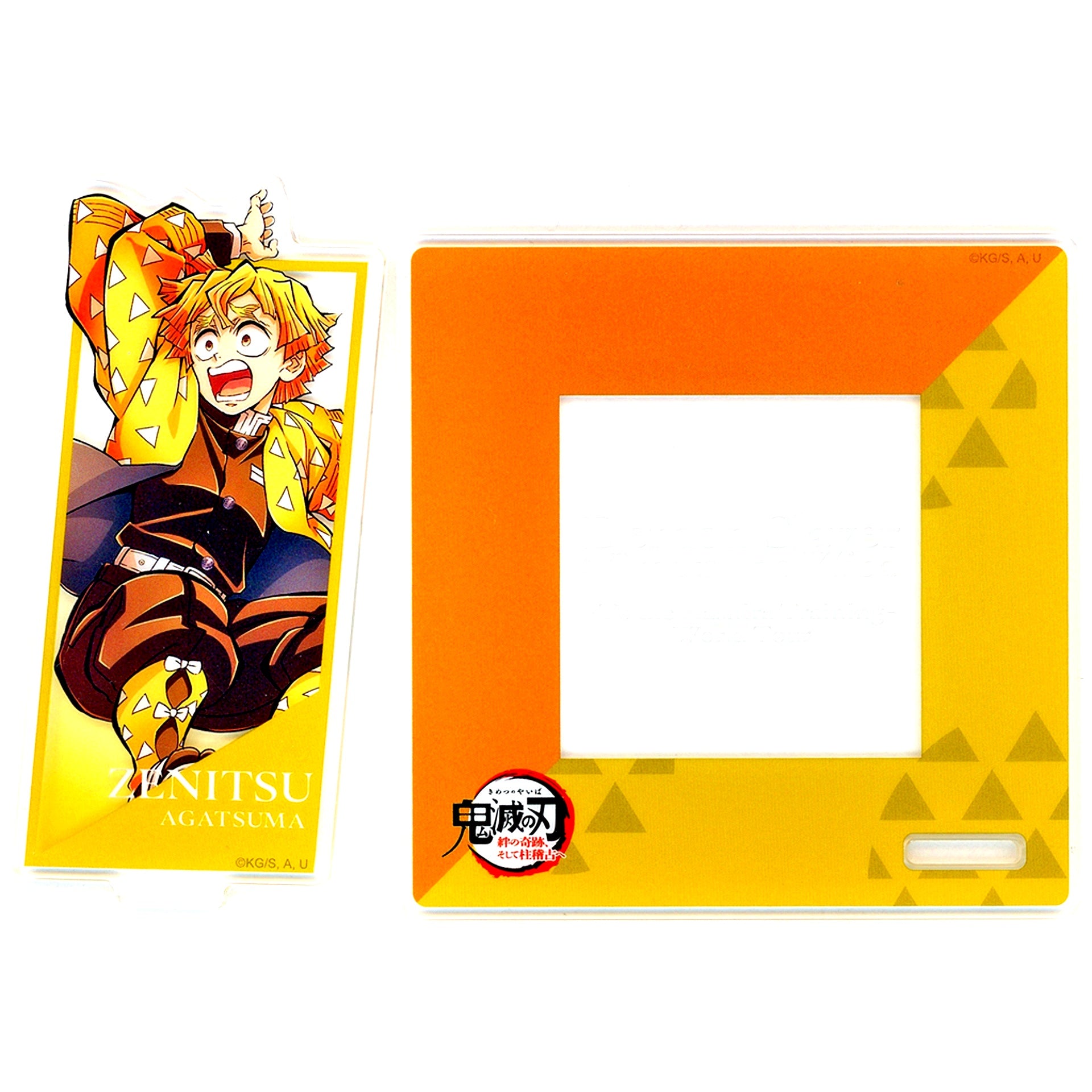 Zenitsu Agatsuma Random Acrylic Stand Coaster B Demon Slayer World Tour Screening Miracle of Bonds and to the Hashira Training ufotable Cafe Machi Asobi CAFE [USED]