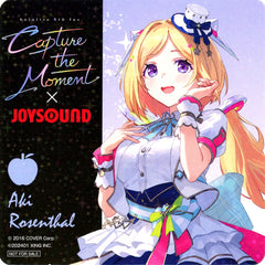 Aki Rosenthal Hologram Original Coaster Virtual YouTuber Hololive 5th fes. Capture the Moment x JOYSOUND Collab Campaign Drink Order Bonus Part 1 [USED]