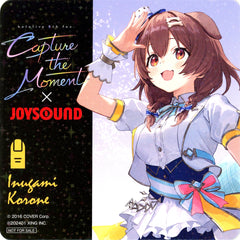 Inugami Korone Hologram Original Coaster Virtual YouTuber Hololive 5th fes. Capture the Moment x JOYSOUND Collab Campaign Drink Order Bonus Part 1 [USED]
