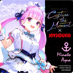 Minato Aqua Hologram Original Coaster Virtual YouTuber Hololive 5th fes. Capture the Moment x JOYSOUND Collab Campaign Drink Order Bonus Part 3 [USED]