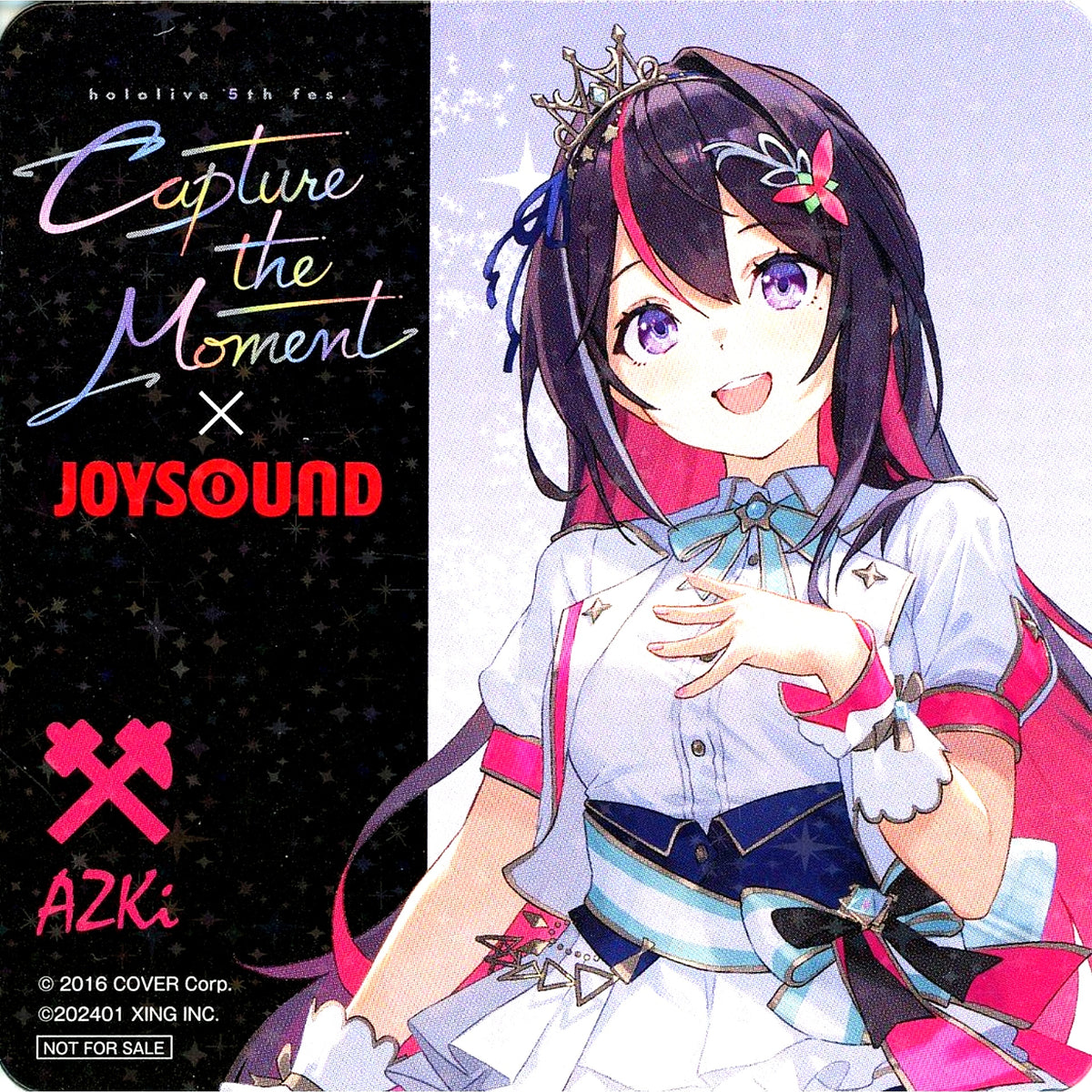 AZKi Hologram Original Coaster Virtual YouTuber Hololive 5th fes. Capture the Moment x JOYSOUND Collab Campaign Drink Order Bonus Part 3 [USED]