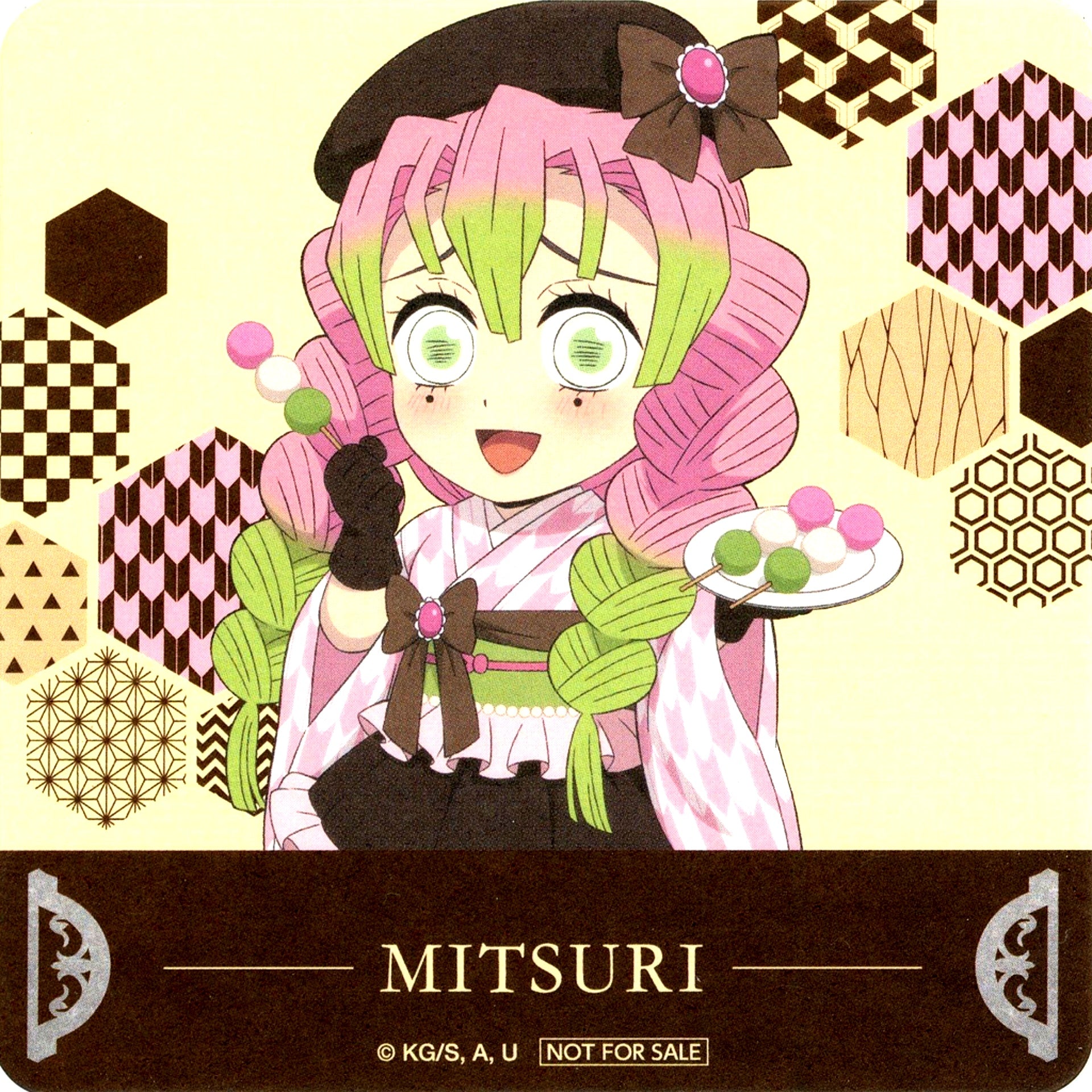 Mitsuri Kanroji Demon Slayer Character Coaster Tokyu Hotels Special Buffet Target Collab Drink Order Bonus [USED]