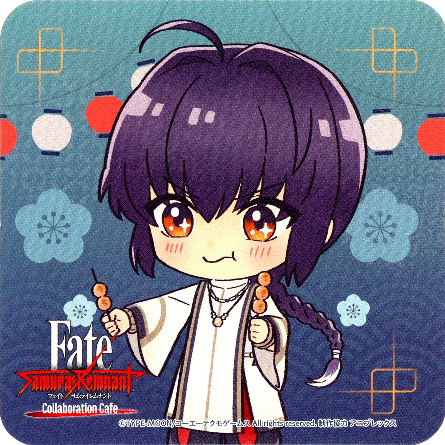 Saber Fate/Samurai Remnant Collaboration Cafe in motto cafe Menu Order Bonus Original Coaster [USED]
