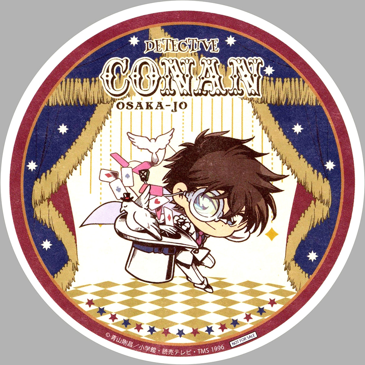 Kaito Kid Detective Conan Novelty Coaster Osaka Castle Honjin SPECIAL SHOP 2024 Food Corner Set Purchase Bonus [USED]