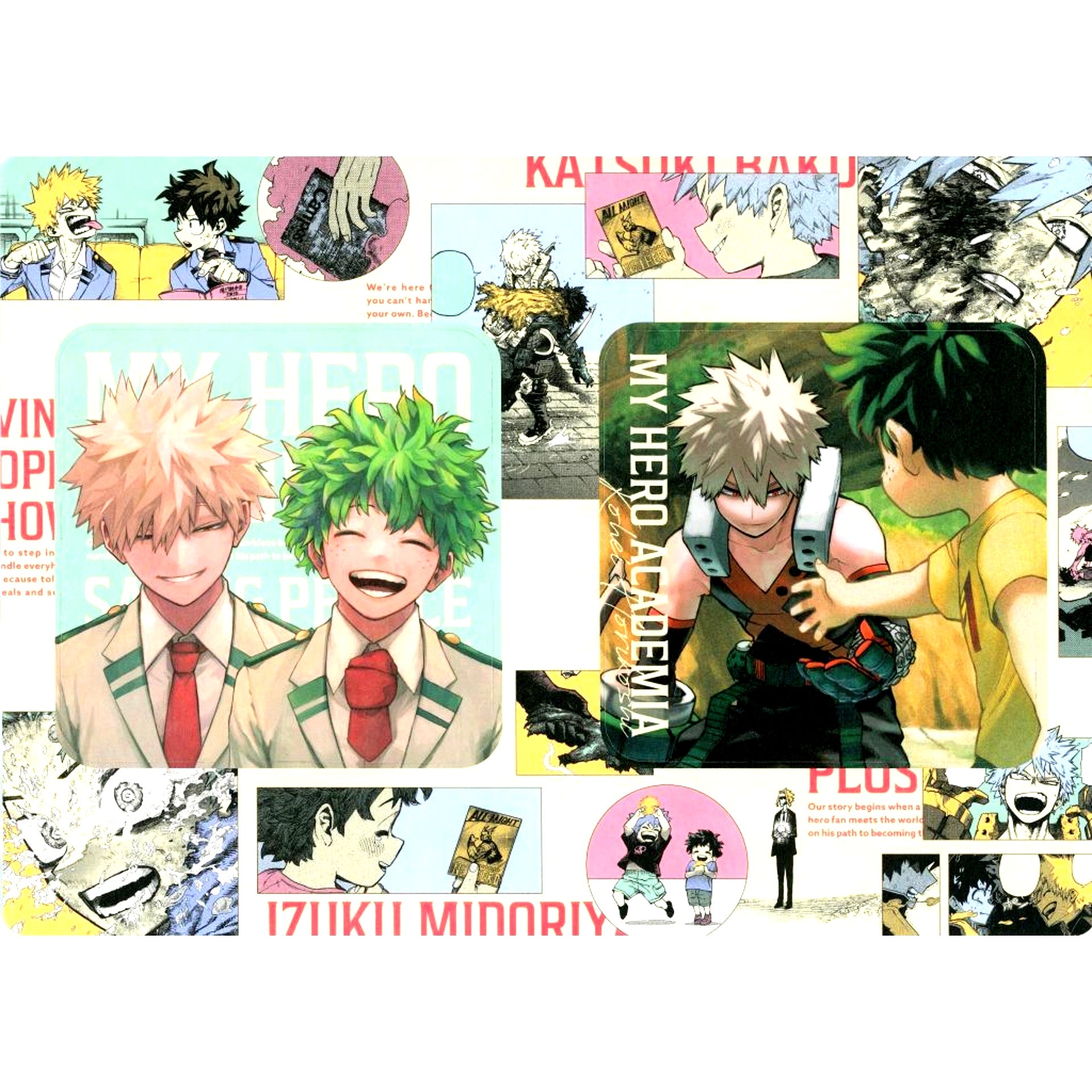 Izuku Midoriya Katsuki Bakugo Izuku Kacchan Double-sided Coaster My Hero Academia Jump GIGA 2024 Spring Appendix [USED]