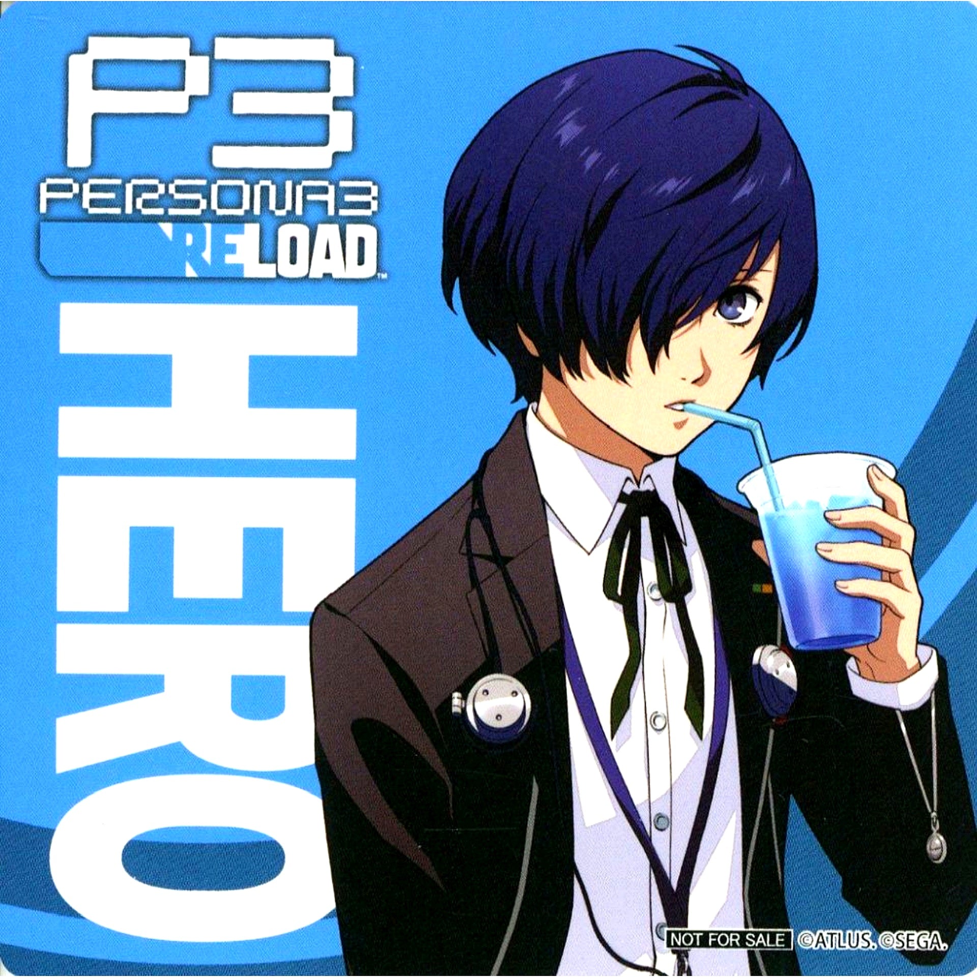 Protagonist Standard Ver. BOX A Persona 3 Reload Persona 3 Reload & Persona 5 Tactica x Karaoke Manekineko Collab Drink Order Bonus Coaster [USED]
